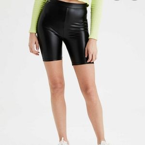 American Eagle faux leather biker shorts. XS.